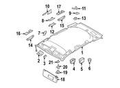 BMW Sun Visor-Mirror Illuminated Right (Sky Grey) - Genuine BMW 51163428226