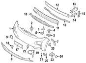 BMW Trim Bumper Front Left - Genuine BMW 51117296825