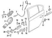 BMW Cover Door Retainer Rear - Genuine BMW 51227185637