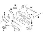 BMW Door Mirror Trim Ring - Genuine BMW 51337295509