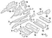 BMW Underbody Panelling Rear Left - Genuine BMW 51717276301