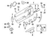 Porsche Door Window Switch Panel (911) - Genuine Porsche 99761315302A05