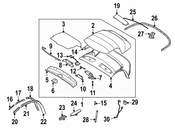 BMW Convertible Top Strut - Genuine BMW 54317111155