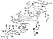 Porsche Bumper Cover Reinforcement - Genuine Porsche 95550591500