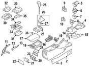 Volvo Arm Rest Granite - Genuine Volvo 9196135