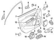 Volvo Door Lock Switch Front Left (S60) - Genuine Volvo 31318989