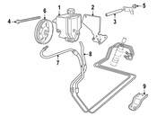 Volvo Power Steering Return Hose - Genuine Volvo 8619080