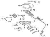 Porsche Door Mirror Hardware Kit - Genuine Porsche 95873170900