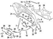 Porsche Hood Safety Catch - Genuine Porsche 95B823661A