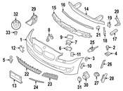 BMW Finisher Rod Left - Genuine BMW 51117172369