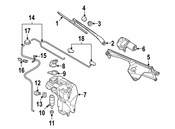 Audi Windshield Wiper Motor - Genuine Audi 4E1955119C