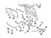Audi Hood Release Cable - Genuine Audi 4B7823531