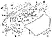 Audi Trunk Lid Pull Down Motor - Genuine Audi 4H0827851D