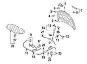 Audi Hood Release Cable - Genuine Audi 4L1823535