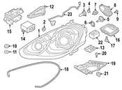 Porsche Xenon Headlight Control Module - Genuine Porsche 95863159701