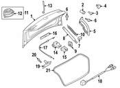 VW Deck Lid - Genuine VW 3C8827025C