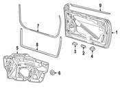 VW Door Shell Grommet - Genuine VW 1Q0837707