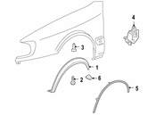 Audi VW Wheel Arch Molding Screw - Genuine VW Audi N90855501