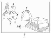 VW Tail Light Stud - Genuine VW 1K9945229