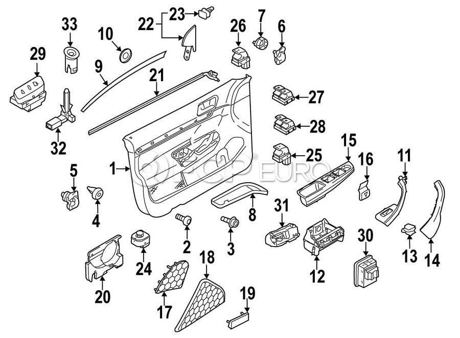 VW Door Interior Trim Panel Bolt - Genuine VW N10334605 | FCP Euro