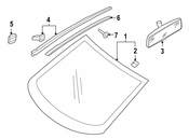 VW Windshield Molding - Genuine VW 1K0854320G5AP
