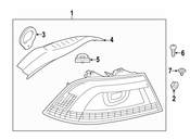 VW Tail Light Cover - Genuine VW 1Q0945311C