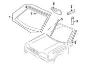 VW Windshield Molding - Genuine VW 1E0853705B01C