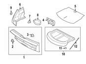 VW Spare Tire Compartment Cover - Genuine VW 5C5863463B1BS