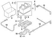 VW Battery Hold Down Clamp - Genuine VW 5C0915447
