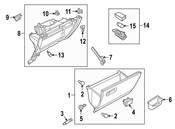 VW Glove Box Storage Compartment - Genuine VW 5C5857465
