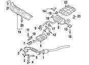 Volkswagen Exhaust Muffler - Genuine Volkswagen 5N0253609AH