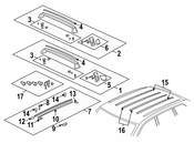 VW Roof Luggage Carrier Side Rail Screw - Genuine VW 7L0860137E