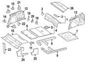 VW Trunk Floor Access Cover Bracket - Genuine VW 1K9864851