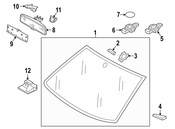 VW Interior Rear View Mirror Cap - Genuine VW 5G0858548A9B9