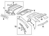 VW Roof Opening Trim - Genuine VW 1Q0871261D