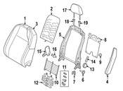 VW Folding Seat Latch Release Handle - Genuine VW 5G0881236AZA2