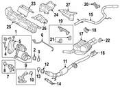 VW Exhaust Axle Pipe - Genuine VW 5C6253209E
