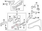 Audi VW A/C Refrigerant Line Bracket - Genuine VW Audi 1K0820769G