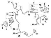 VW Power Steering Pressure Line Bolt - Genuine VW N10713501