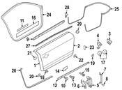 Audi VW Door Window Belt Weatherstrip Screw - Genuine VW Audi N10642801