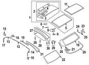 VW Roof Drip Molding Seal - Genuine VW 1Q0871358G