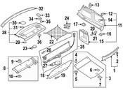 Audi VW Speaker Cover Clip - Genuine VW Audi N90015102