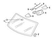VW Interior Rear View Mirror Mounting Base - Genuine VW 7L0845543A
