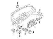 Volkswagen Hazard Warning Switch - Genuine Volkswagen 3C0953509A
