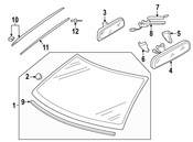 VW Windshield Molding Bracket - Genuine VW 5C6854542A