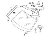 VW Windshield Molding Clip - Genuine VW 5N0854541A