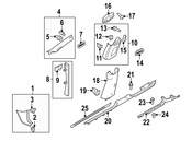 VW Door Trim Sill Plate Insert - Genuine VW 3C8853369AKC8