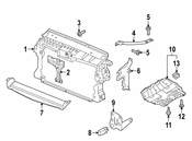VW Radiator Support Panel Reinforcement - Genuine VW 5N0805567E