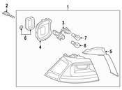 VW Tail Lamp Socket - Genuine VW 5G0945258