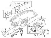 VW Instrument Panel Pocket - Genuine VW 561857921A92W